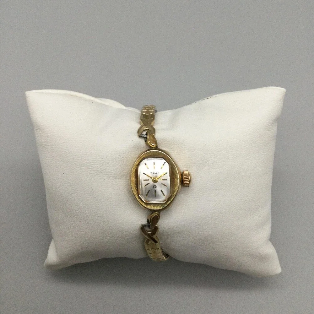 Vintage Wyler Women Watch 16mm 10K Rolled Gold Plated Expansion Manual Wind